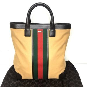 Authentic Gucci large tote mustard color